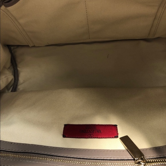 VALENTINO GARAVANI Leather Floral Applique Tote bag - Picture 5 of 7